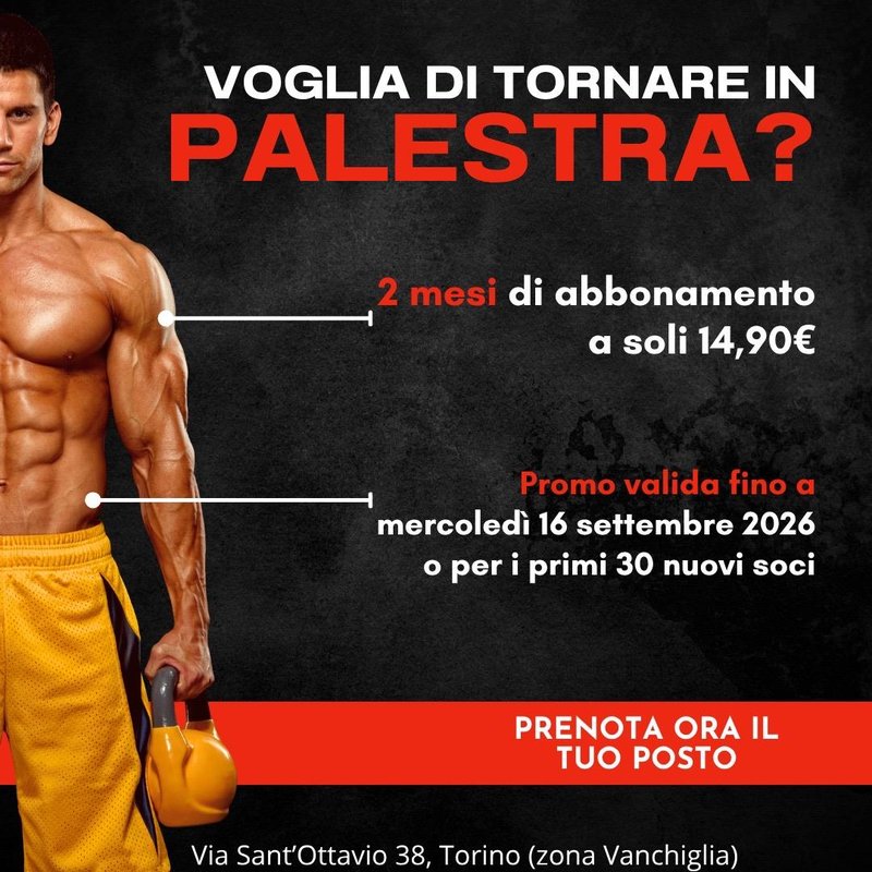Promozione A.S.D. Club 32: 2 mesi di abbonamento a soli 14,90€, valida fino al 16 settembre 2026 o per i primi 30 nuovi soci